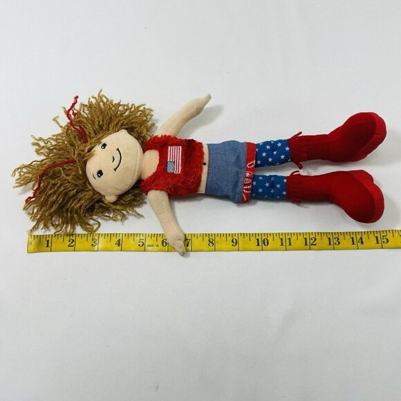 Manhattan Toy Groovy Girls Vanessa Doll Plush American Flag Curly Outfit Clothes - Picture 4 of 12